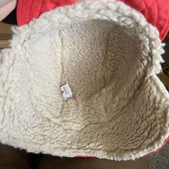 Vintage Columbia Trapper Hat Cap L/XL Red Sherpa Lined Gore-Tex Ear Flaps USA - Picture 11 of 15